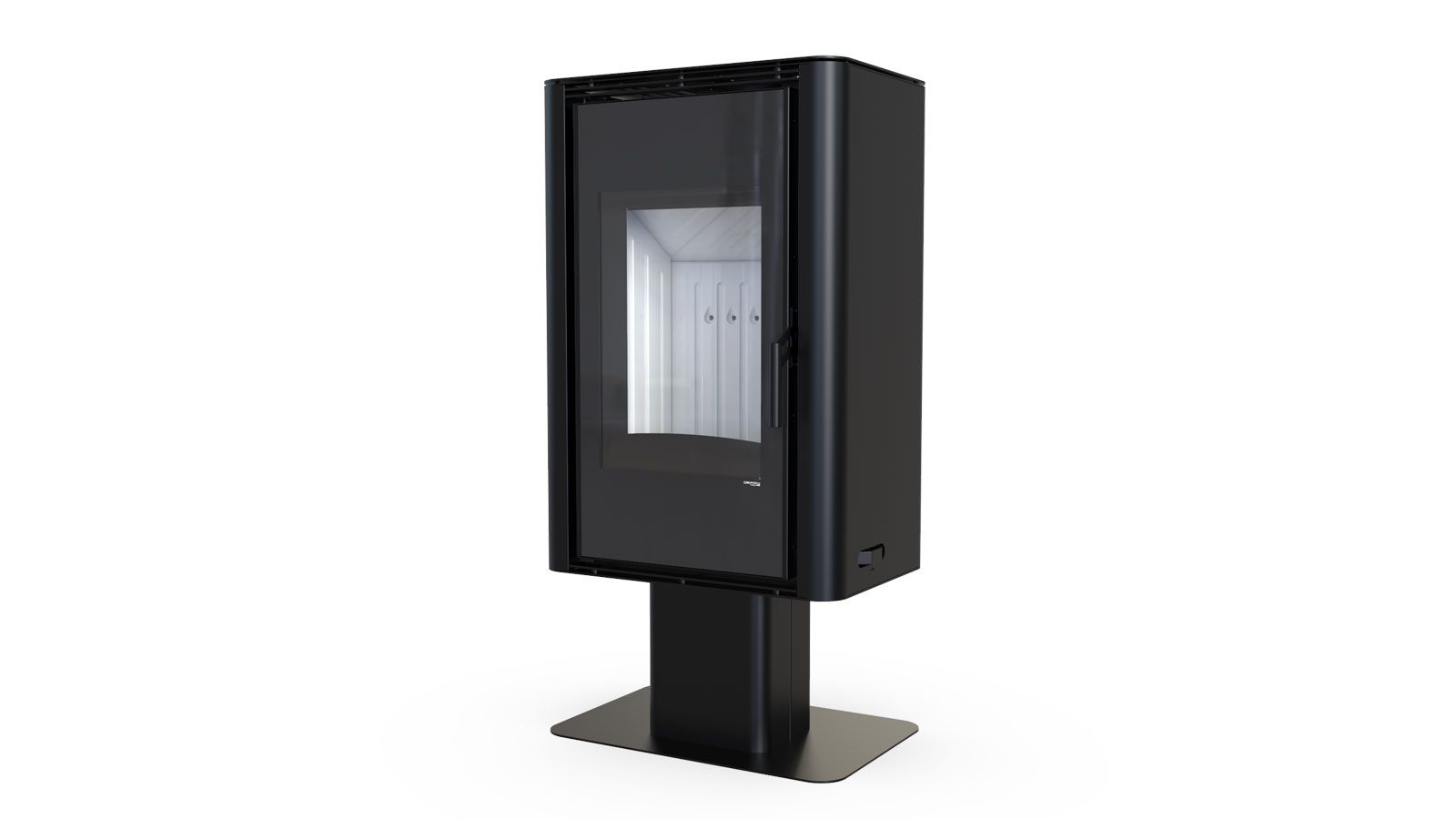 Zestaw kominek powietrzny stalowy KRATKI LUCY Prawy BLACK 14 kW Ø 200 z akcesoriami imageoferta80719201080 - Zestaw kominek powietrzny stalowy KRATKI LUCY Prawy BLACK 14 kW Ø 200 z akcesoriami